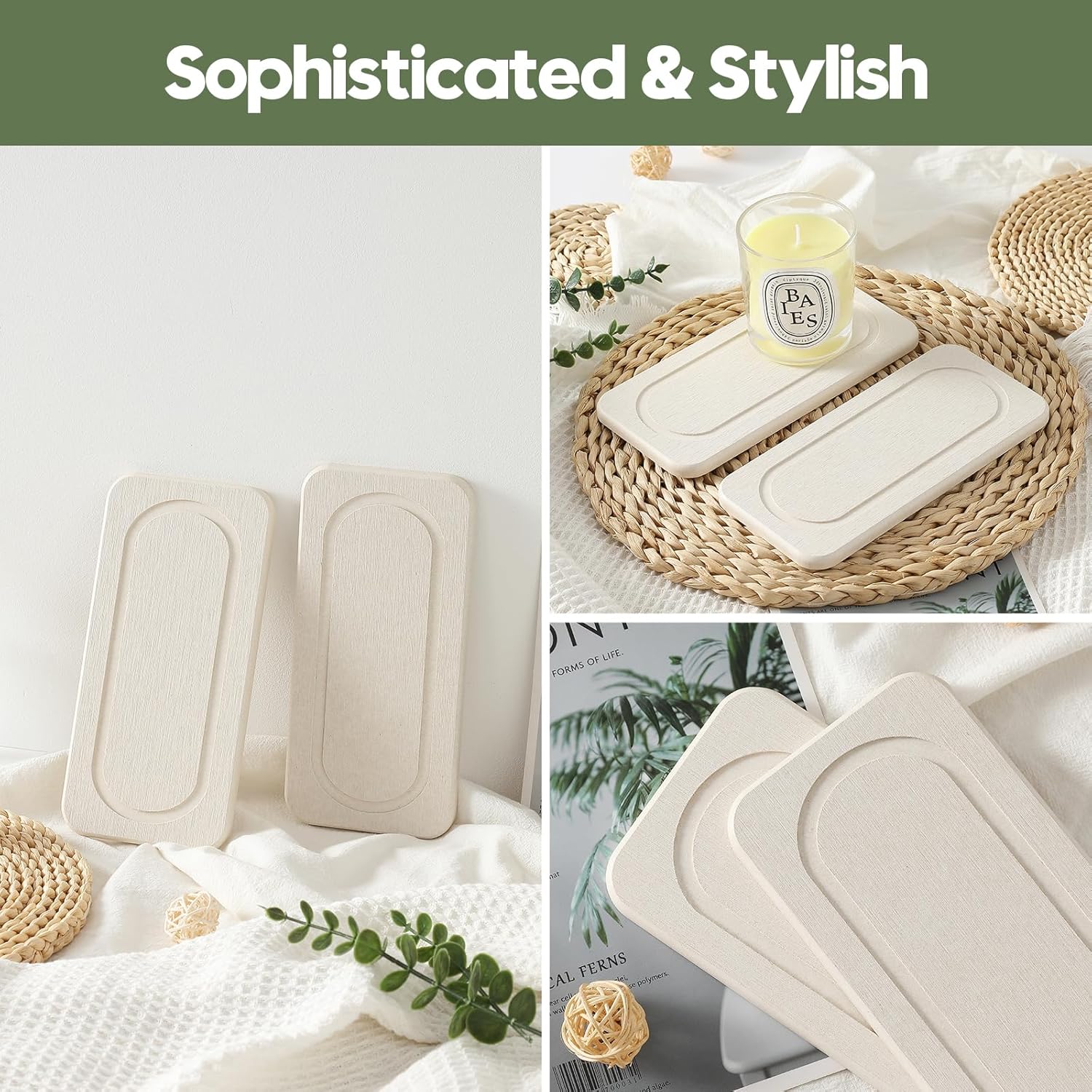 2-Pack Diatomite Stone Sink Tray Kitchen Bathroom Organizer Eco-Friendly Sink Mat