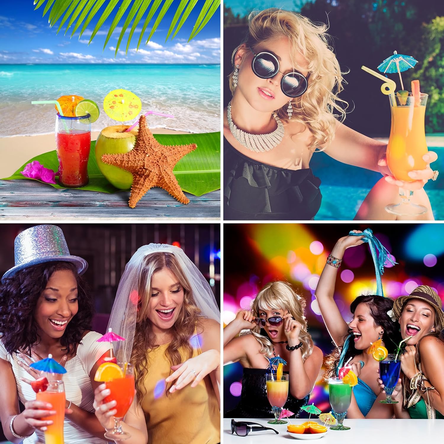 Stylish Cocktail Umbrella Picks