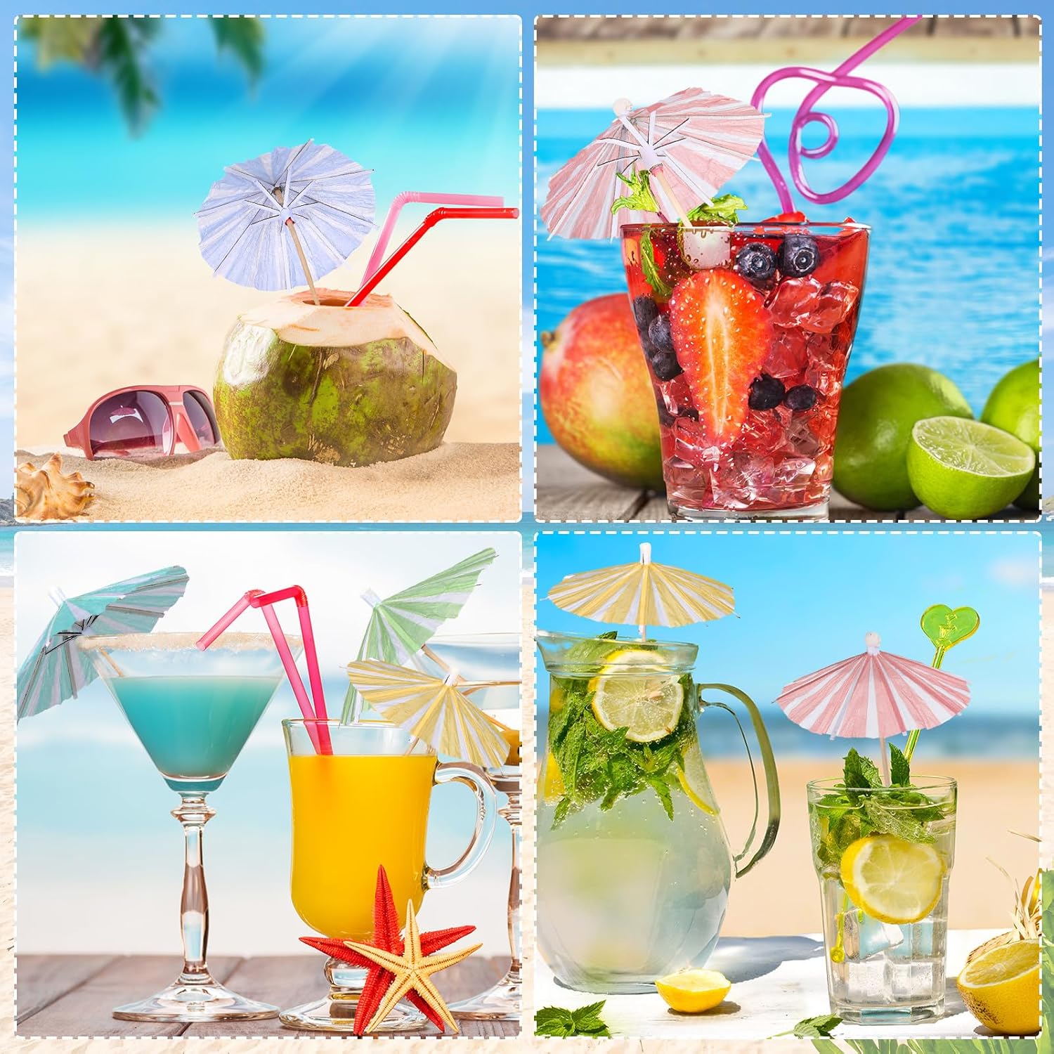 Perfect tropical drink accessories for summer parties