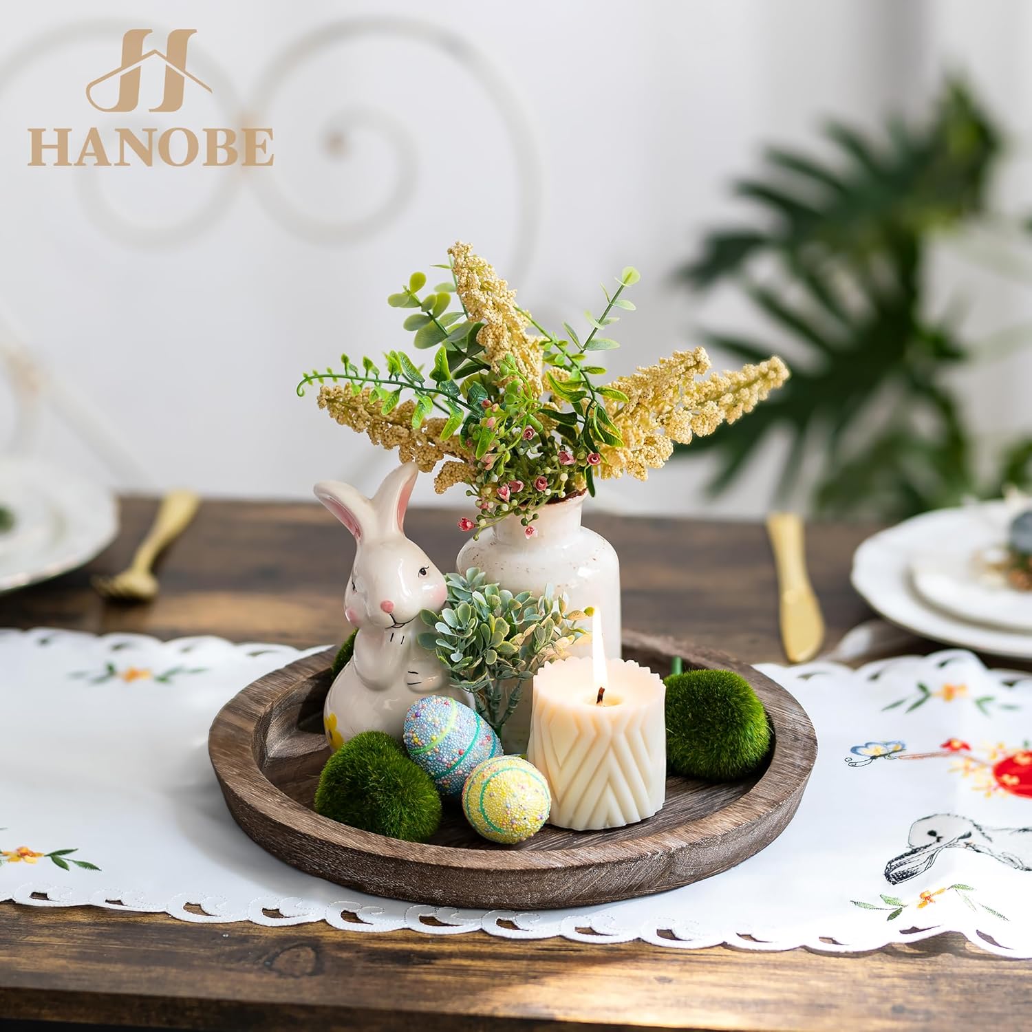Hanobe Rustic Wooden Serving Tray