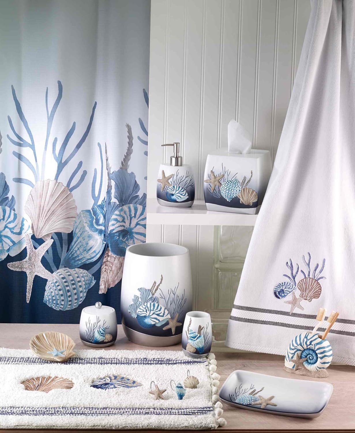 Nautical Toothbrush Holder - Blue Lagoon
