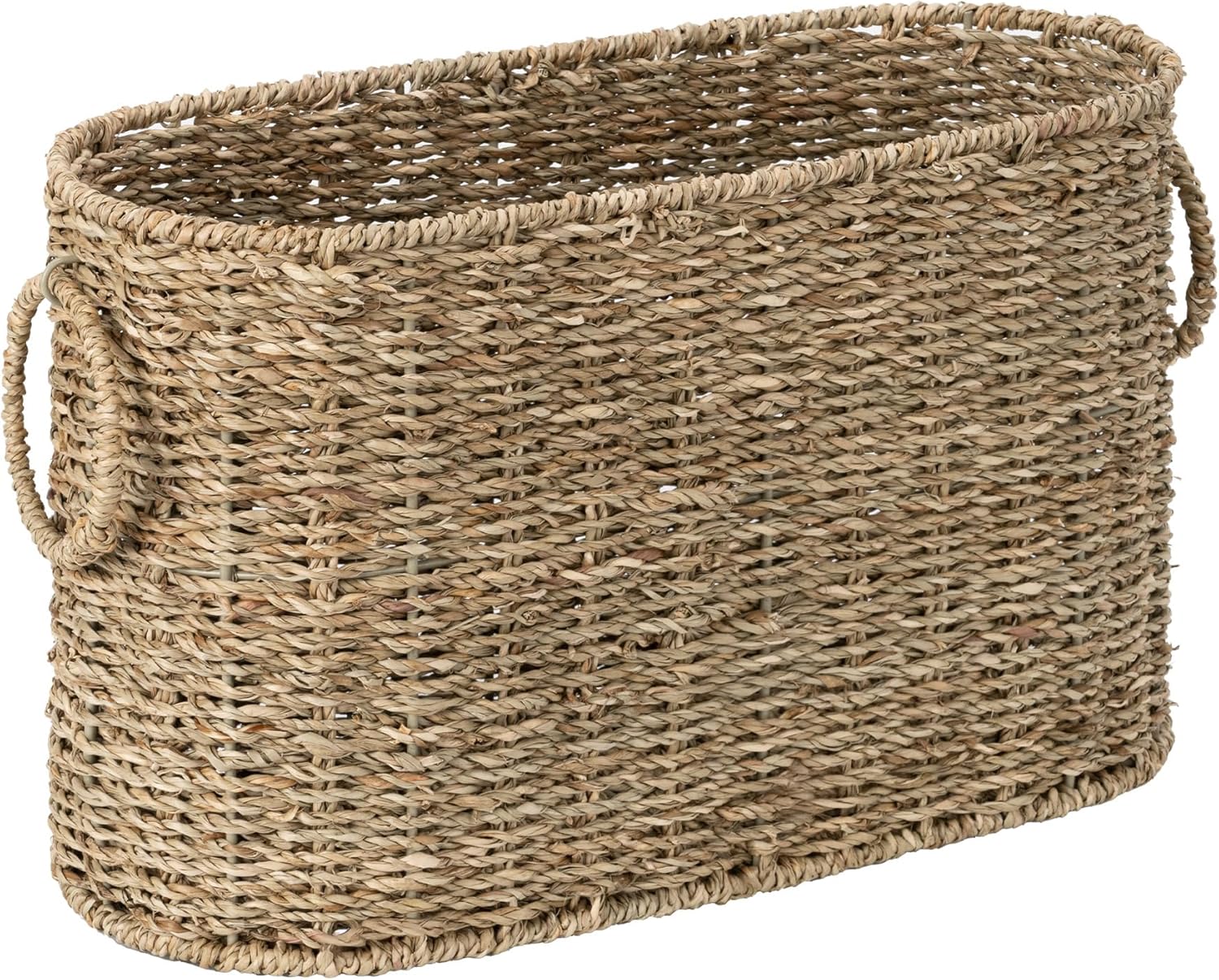 StorageWorks Toilet Paper Storage Holder Wicker Basket Bathroom Accessory Natural Seagrass Design