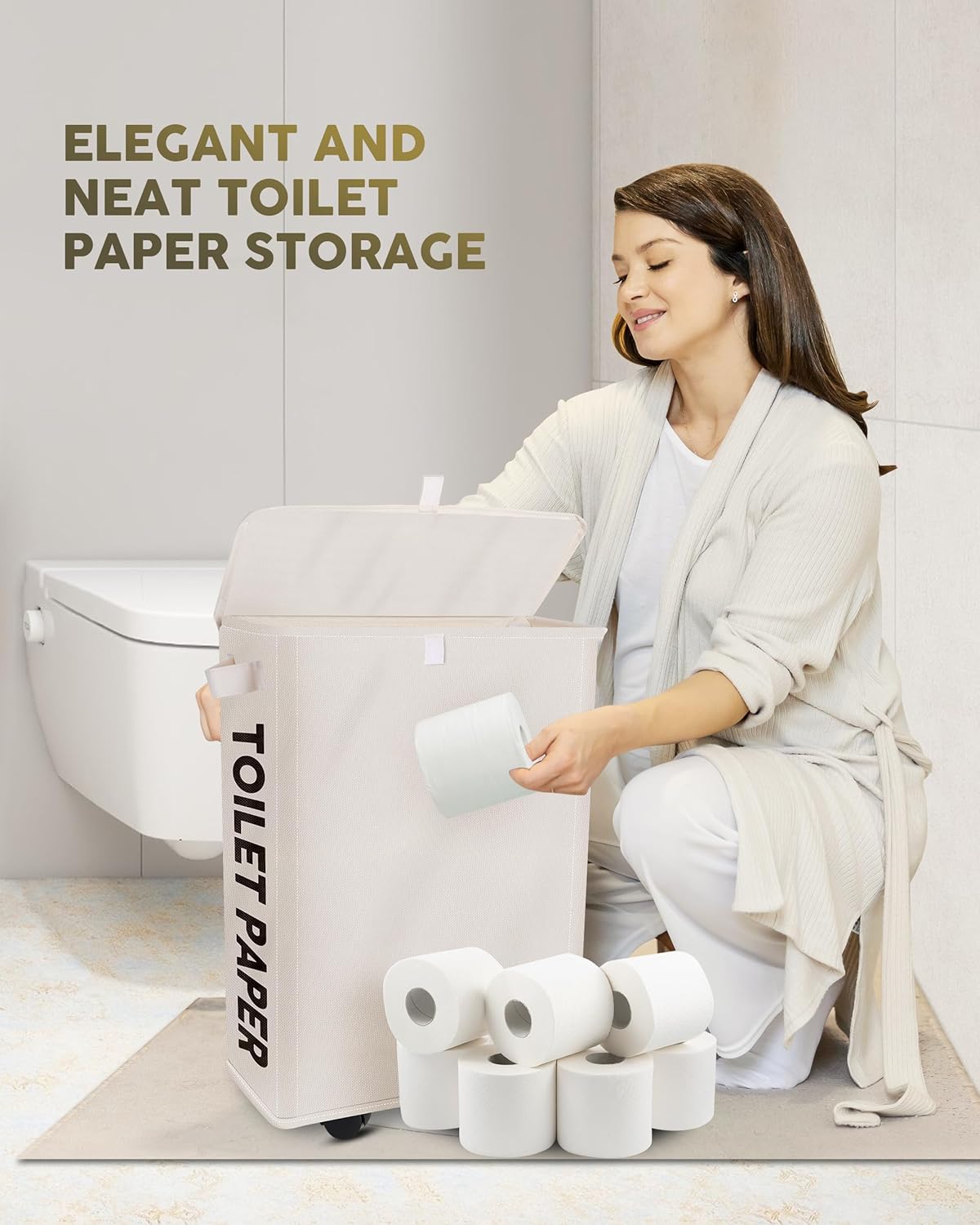 Big 35L roll toilet paper storage