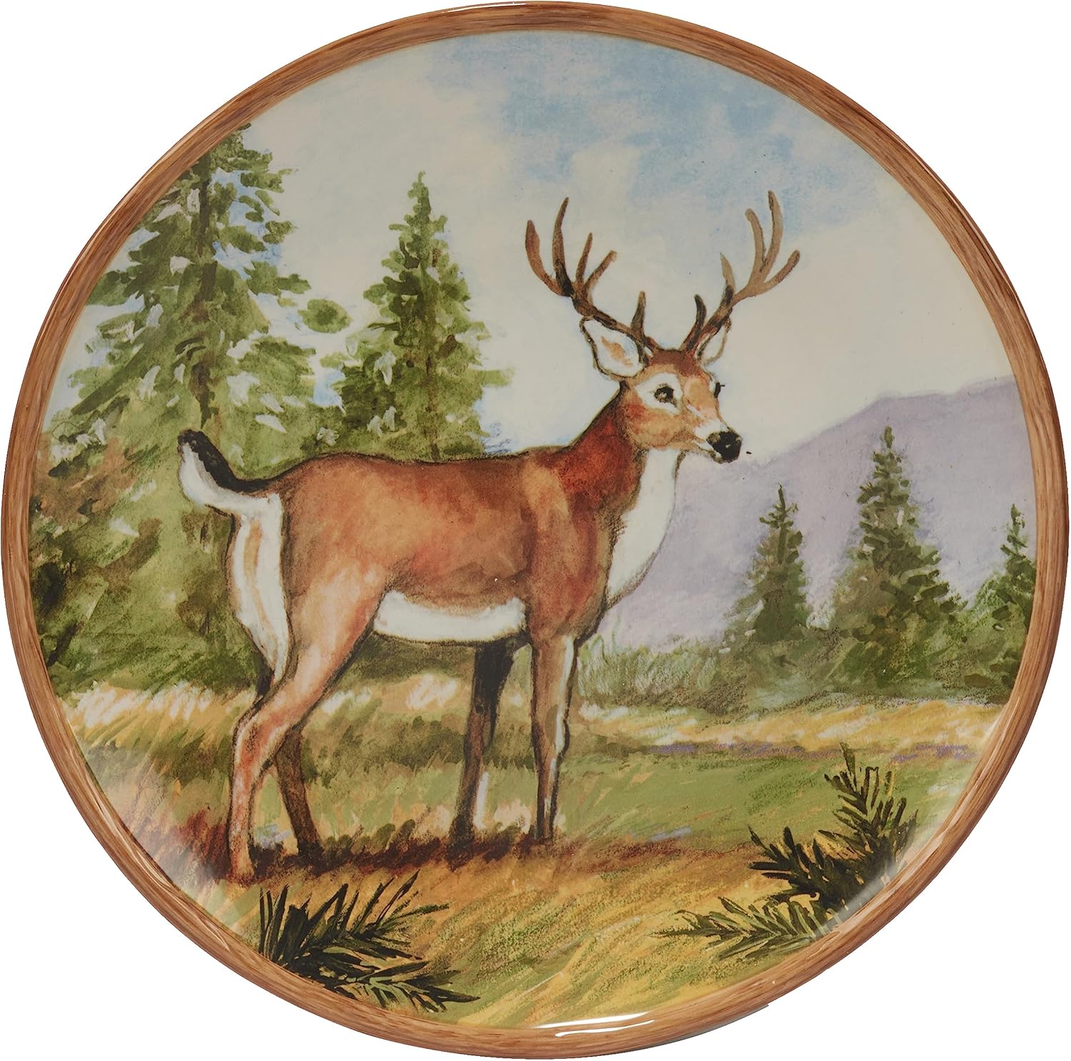 Certified International Mountain Summit 1075 Dinner Plate Set Multicolor