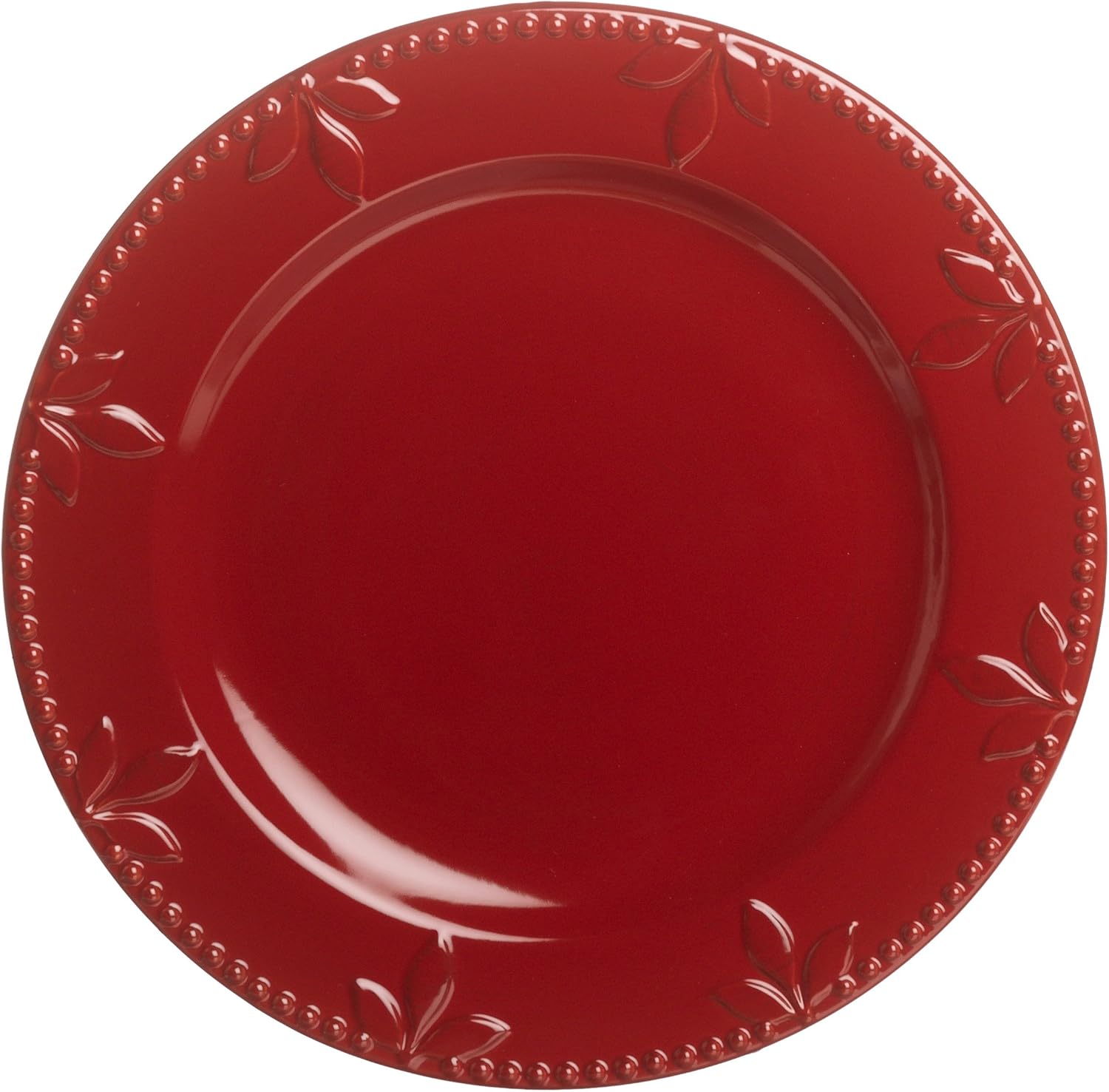 Signature Housewares Sorrento Collection 11-Inch Round Dinner Plate Ruby Antiqued Finish