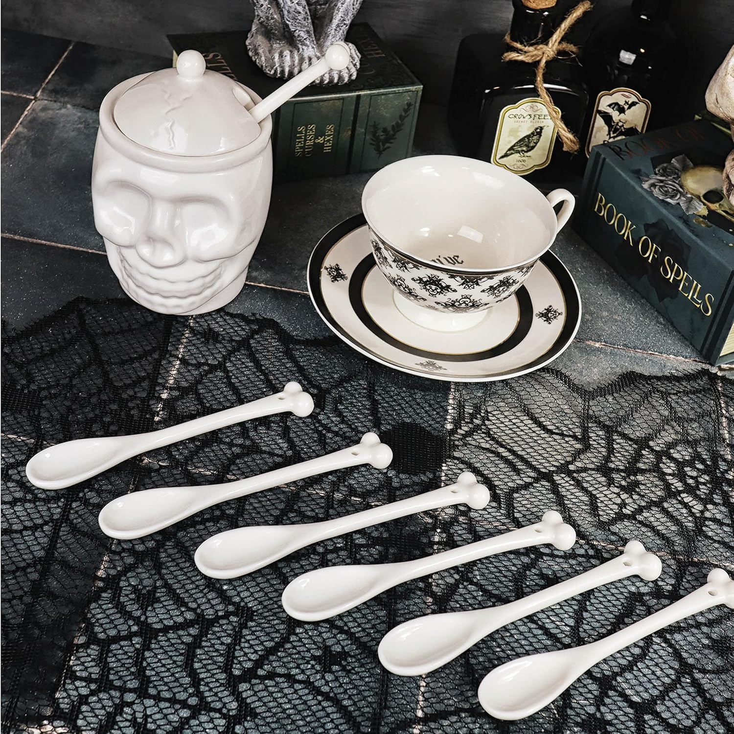 Bell Book And Candle Deluxe Gothic Kitchen Gift Set SPOOKY Halloween Gift
