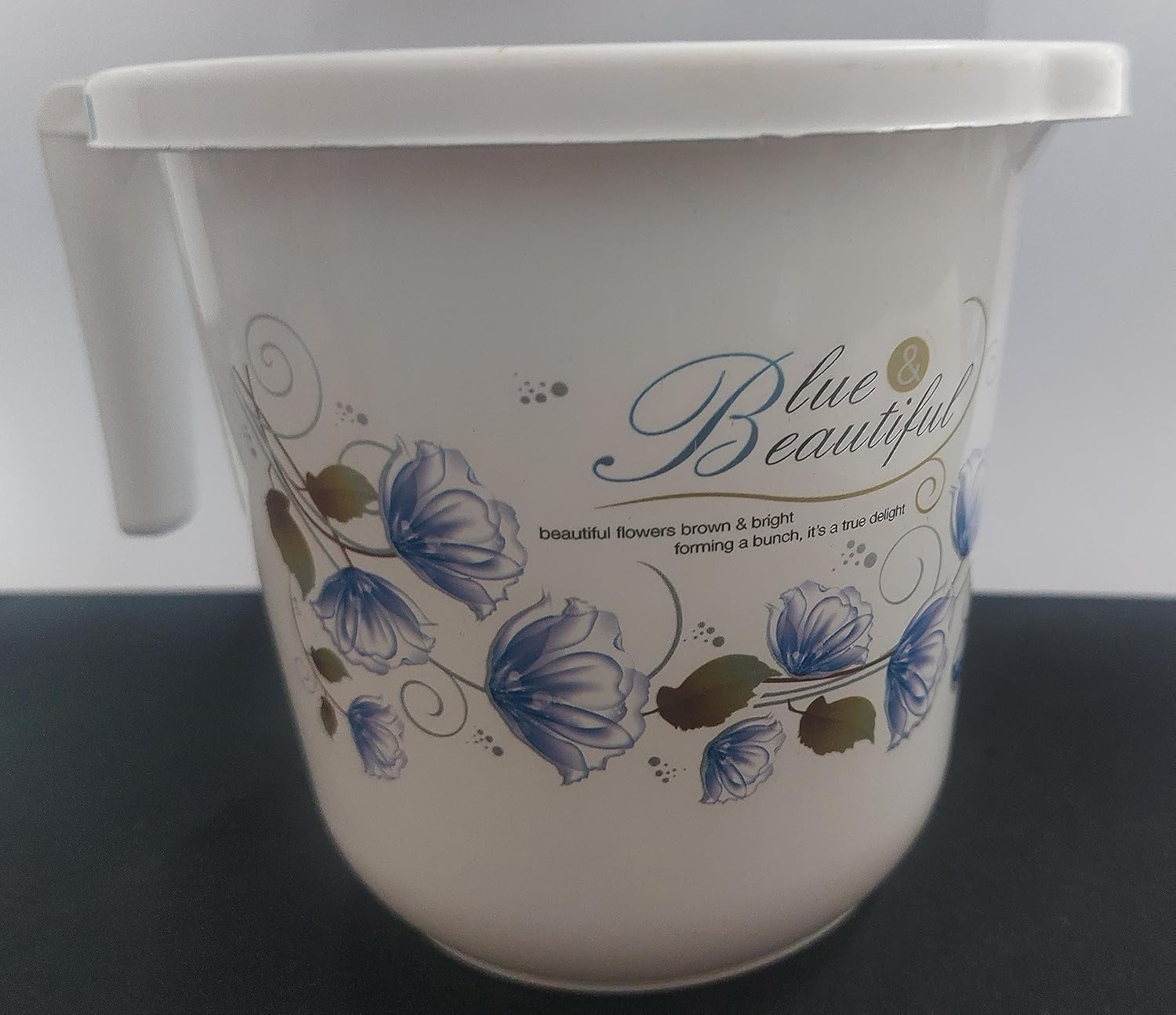 ADHAATA Homely 1-liter Bathing mug BPA-free Floral Design Camping Durable