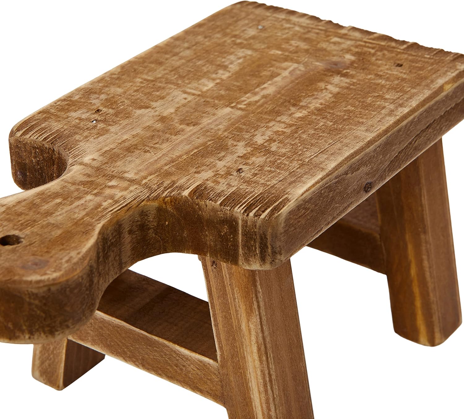 Creative Co-Op Small Wood Pedestal with Handle